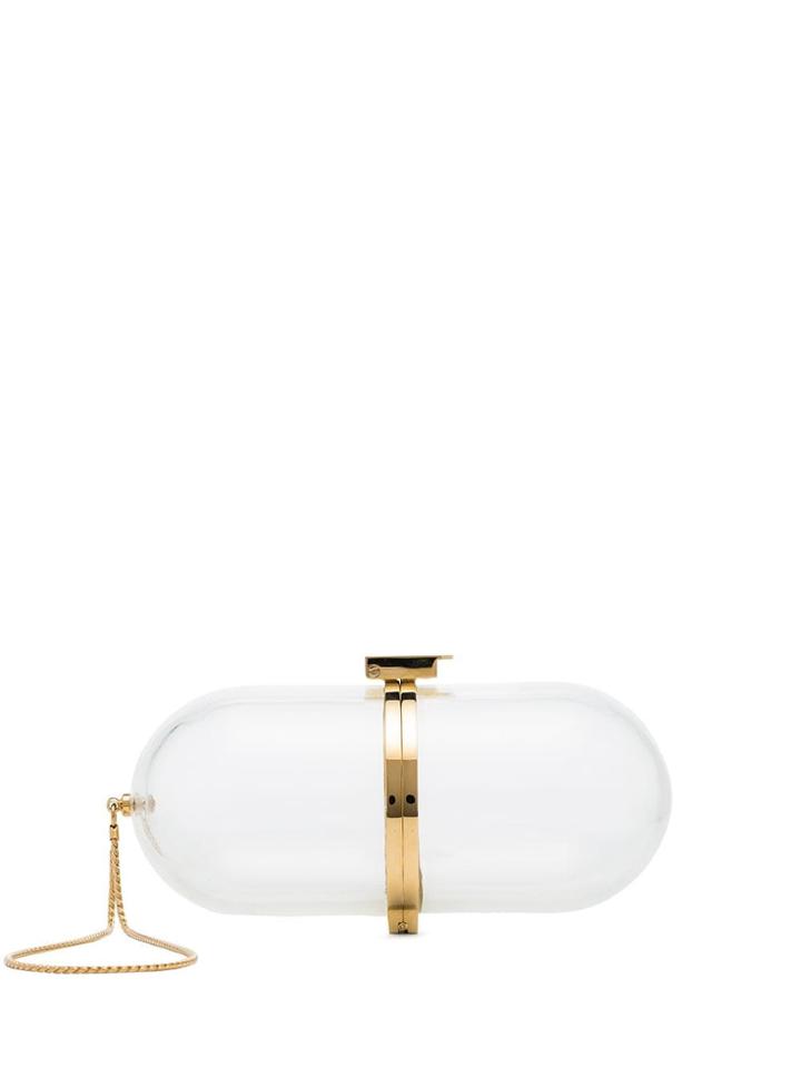 Marzook Pill-shaped Clutch - Neutrals