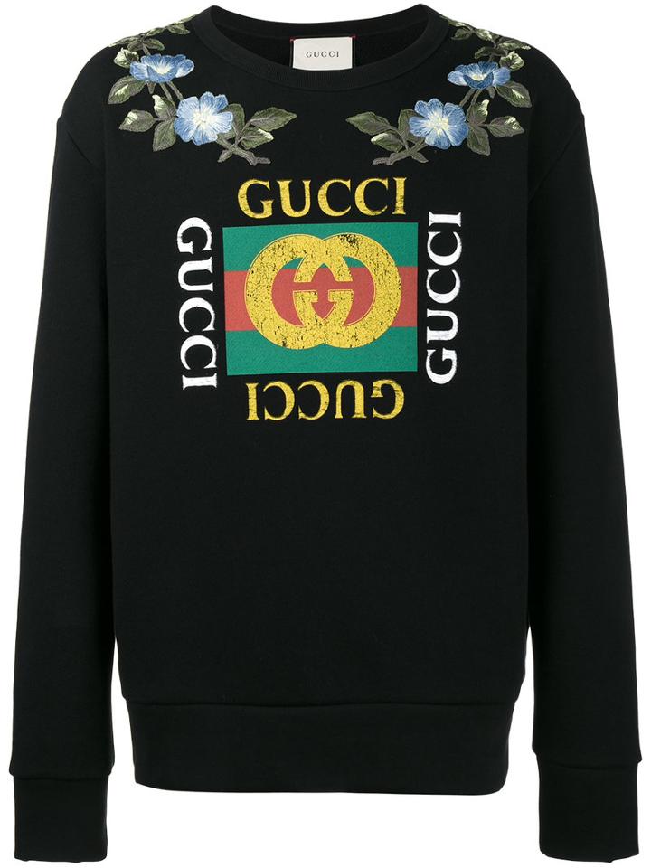 Gucci - Loved Gg Floral Sweatshirt - Men - Cotton - Xl, Black, Cotton
