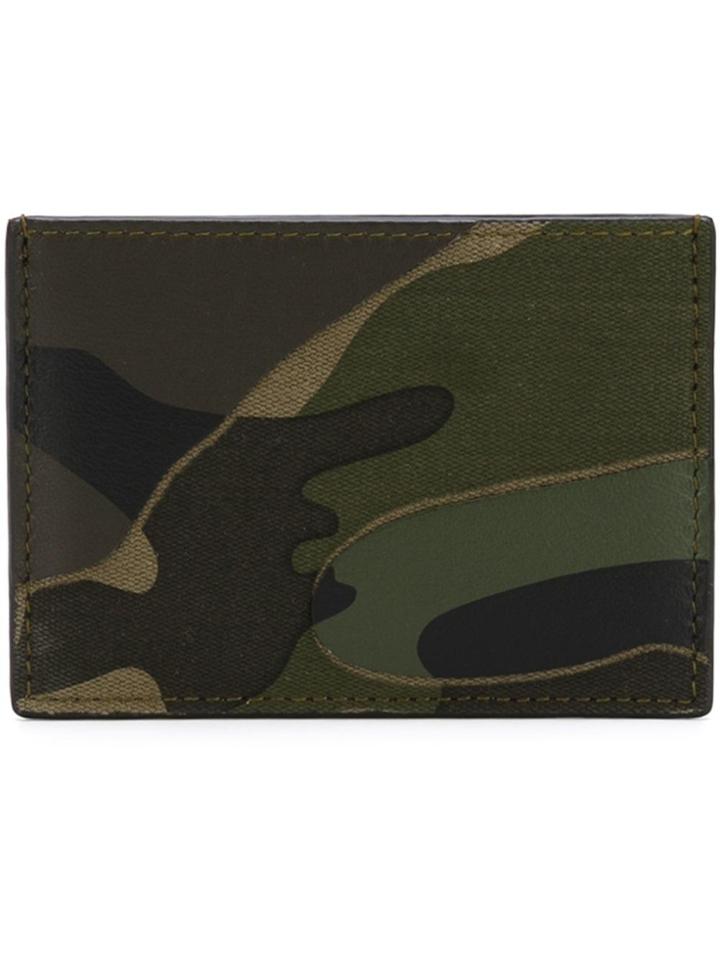 Valentino Camouflage Card Holder - Green