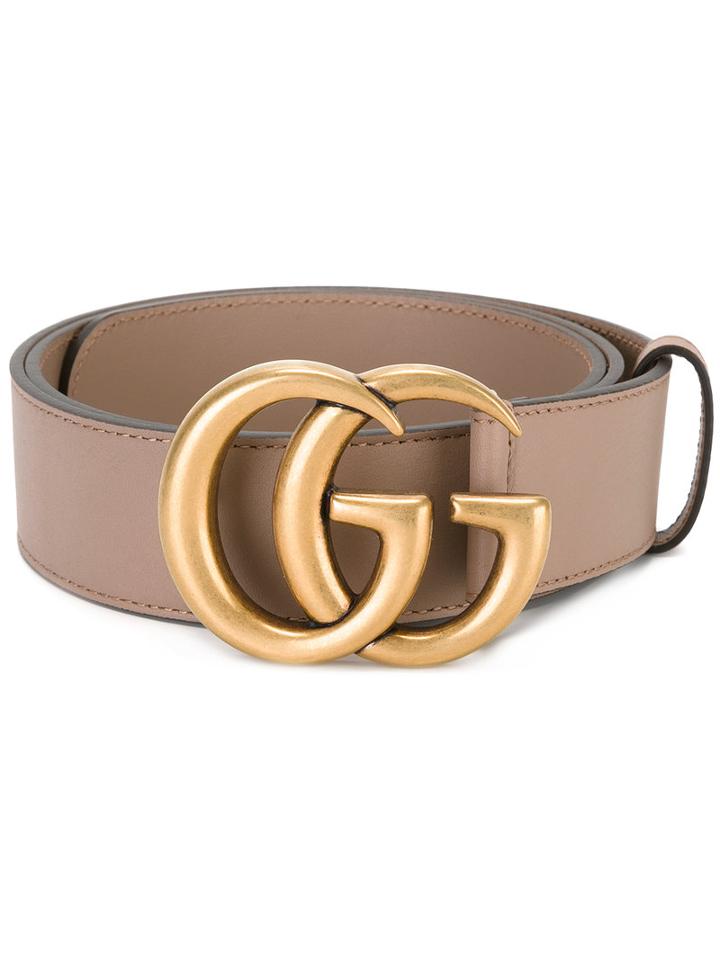 Gucci Double G Buckle Belt, Women's, Size: 85, Nude/neutrals, Leather