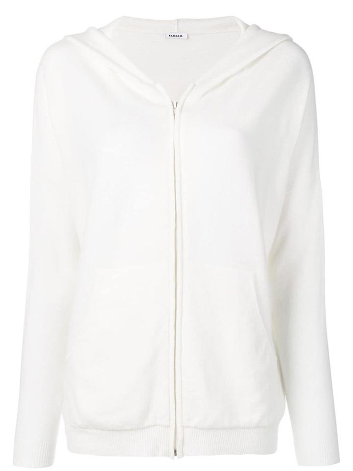 P.a.r.o.s.h. Zipped Hoodie - White