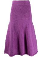 Christian Wijnants Kuna Knitted Full Skirt - Purple