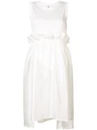 Comme Des Garçons Noir Kei Ninomiya Sleeveless Gathered Dress - White