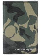 Alexander Mcqueen Camouflage Skull Wallet - Green