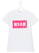 Msgm Kids - Logo Print T-shirt - Kids - Cotton - 14 Yrs, White