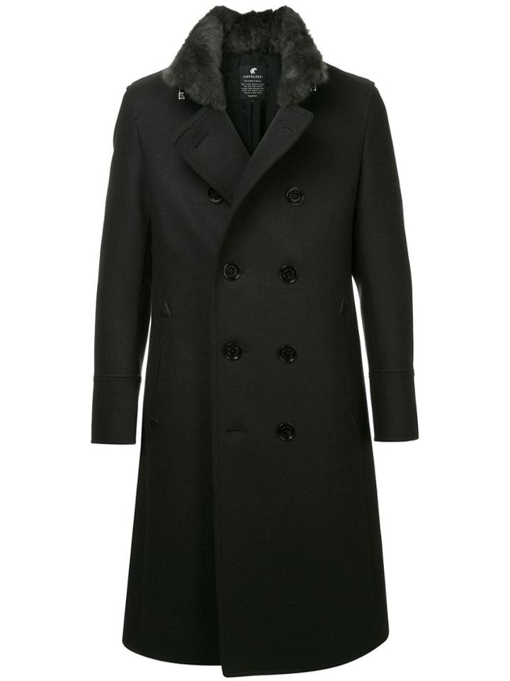 Loveless Double Breasted Coat - Black