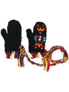 Etro Ethnic Pattern Gloves - Black