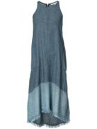 Trina Turk - Sleeveless Denim Dress - Women - Linen/flax/lyocell - L, Blue, Linen/flax/lyocell