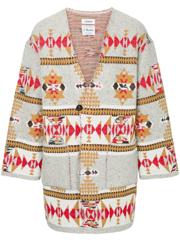 Coohem Native Jacquard Coat - Multicolour