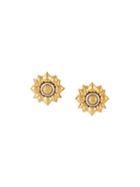 Nina Ricci Vintage Flower Shape Clip-on Earrings, Women's, Yellow/orange