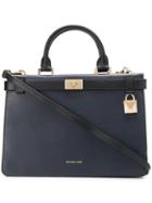 Michael Michael Kors Tatiana Medium Two-tone Satchel - Blue