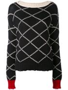 Wunderkind - Crisscross Knitted Sweater - Women - Cotton/polyamide - M, Black, Cotton/polyamide