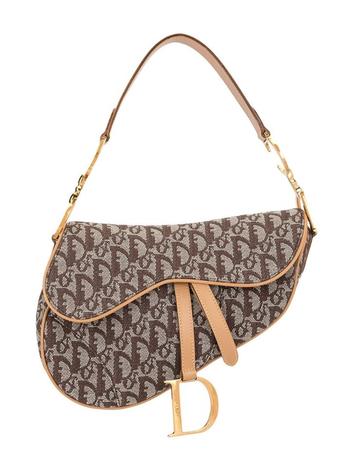 Christian Dior Pre-owned Trotter Saddle Shoulder Bag - Brown