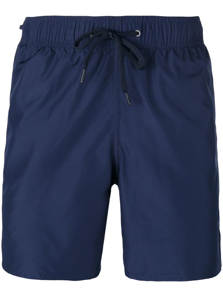 Z Zegna Drawstring Swim Shorts, Men's, Size: Xl, Blue, Polyester