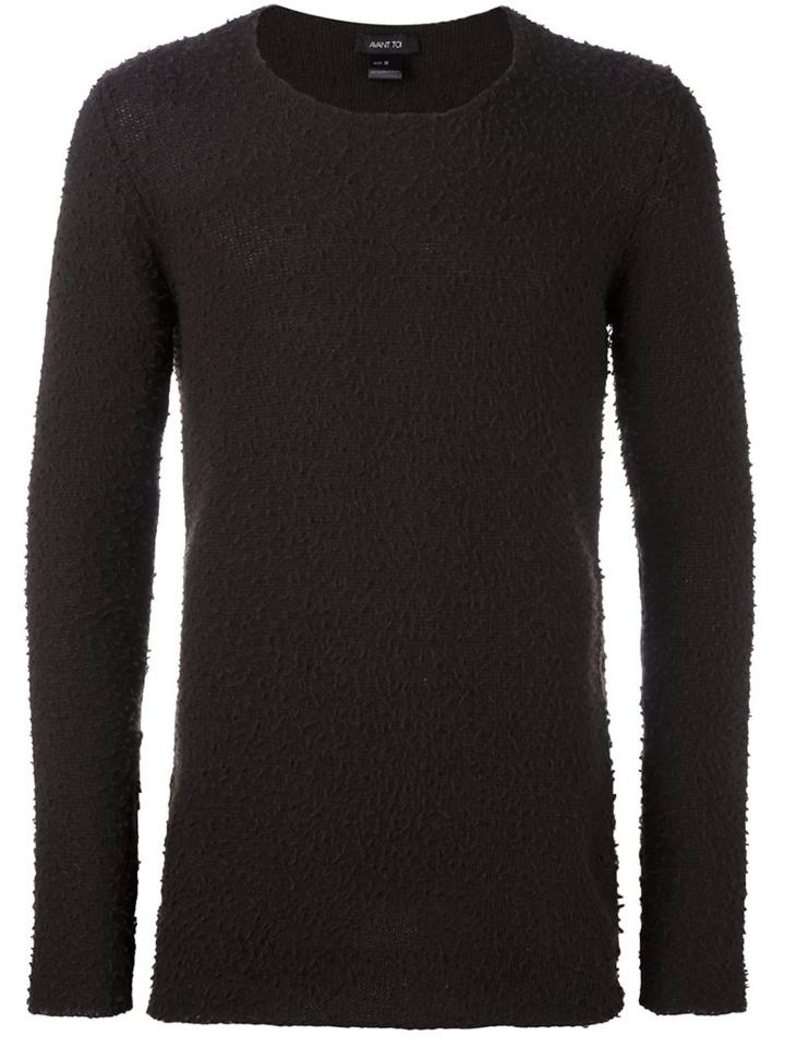 Avant Toi Classic Jumper, Men's, Size: Large, Brown, Cashmere/merino