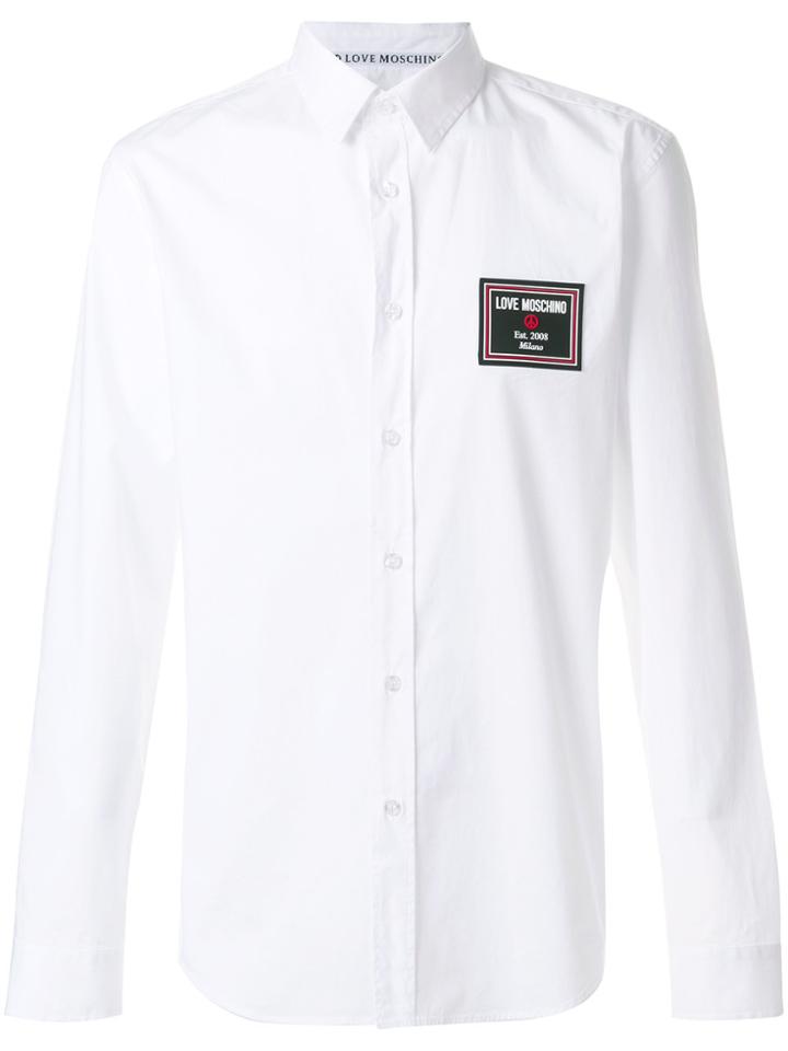 Love Moschino Logo Patch Shirt - White