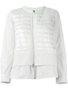 Moncler Layered Puffer Jacket, Women's, Size: 0, White, Feather Down/polyester/polyamide/polyamide