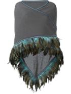 Antonia Zander Feather Trimmed Cape