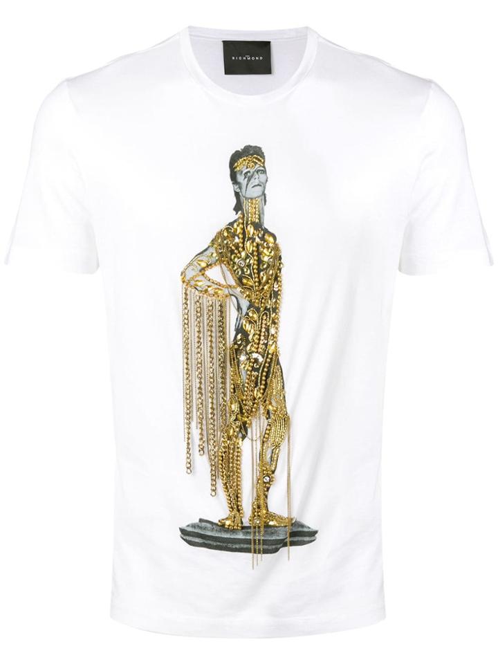 John Richmond Embellished Bowie T-shirt - White