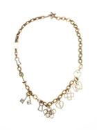 Lanvin Key And Heart Pendant Necklace, Women's, Metallic
