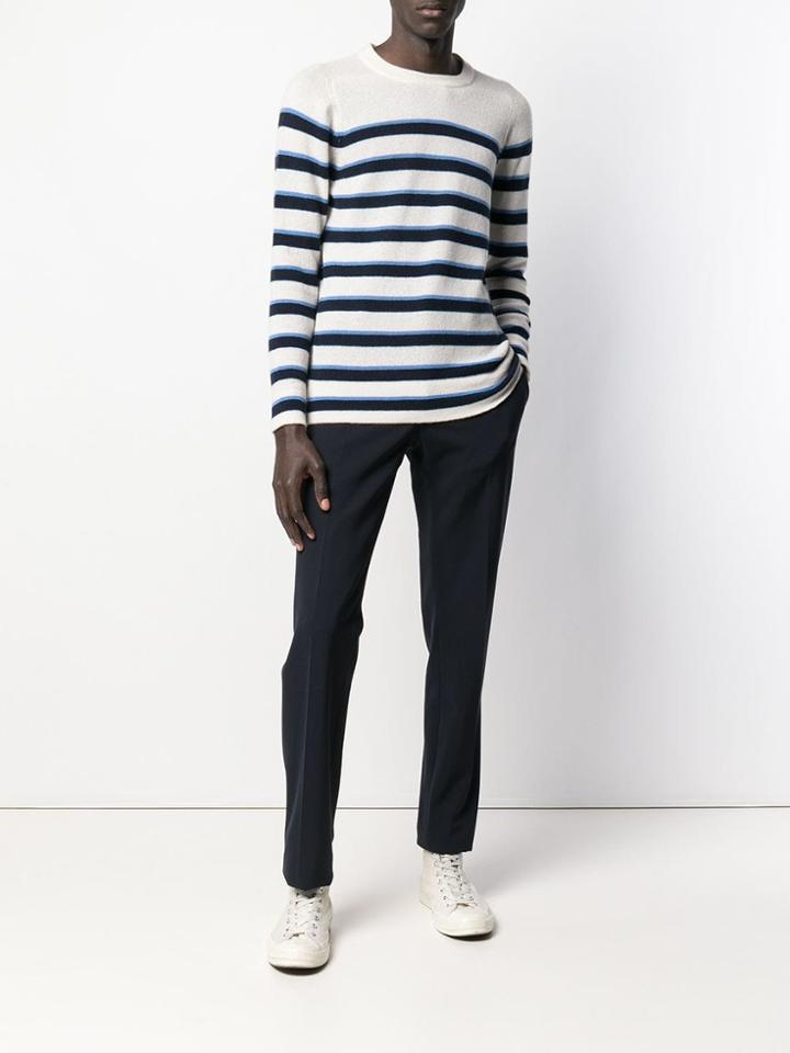 Pringle Of Scotland Striped Long-sleeve Sweater - Neutrals