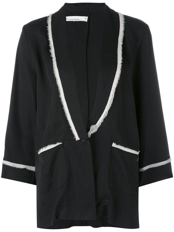 Nostra Santissima Raw Trim Pajama Jacket - Black