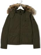 Woolrich Kids Teen Hooded Padded Jacket - Green