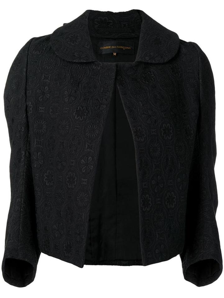 Comme Des Garçons Pre-owned 2004's Jacquard Bolero Jacket - Black