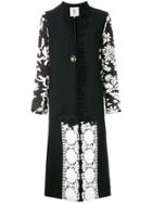 5 Progress Lady Printed Coat - Black