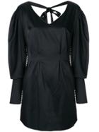 Magda Butrym Tie Back Pearl Detail Dress - Black