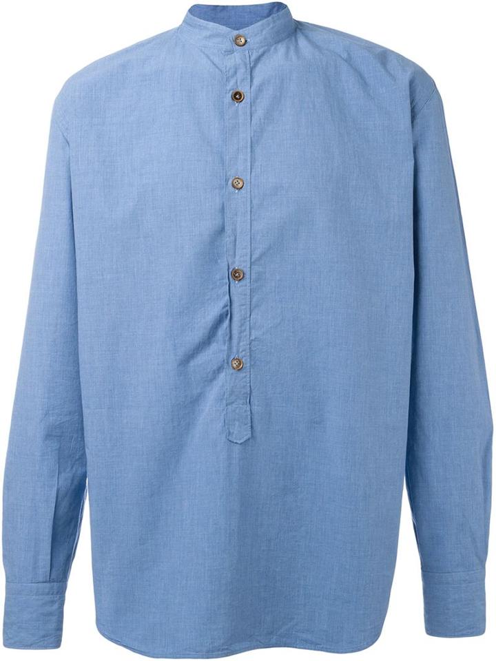 Eleventy Mandarin Collar Shirt