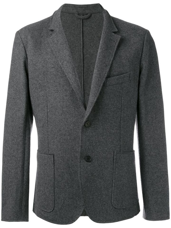 Ami Paris Unlined Soft Two Button Jacket - Grey