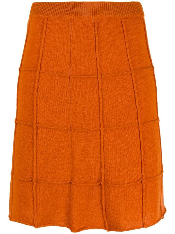 Steffen Schraut Rectangular Patterned Skirt - Orange