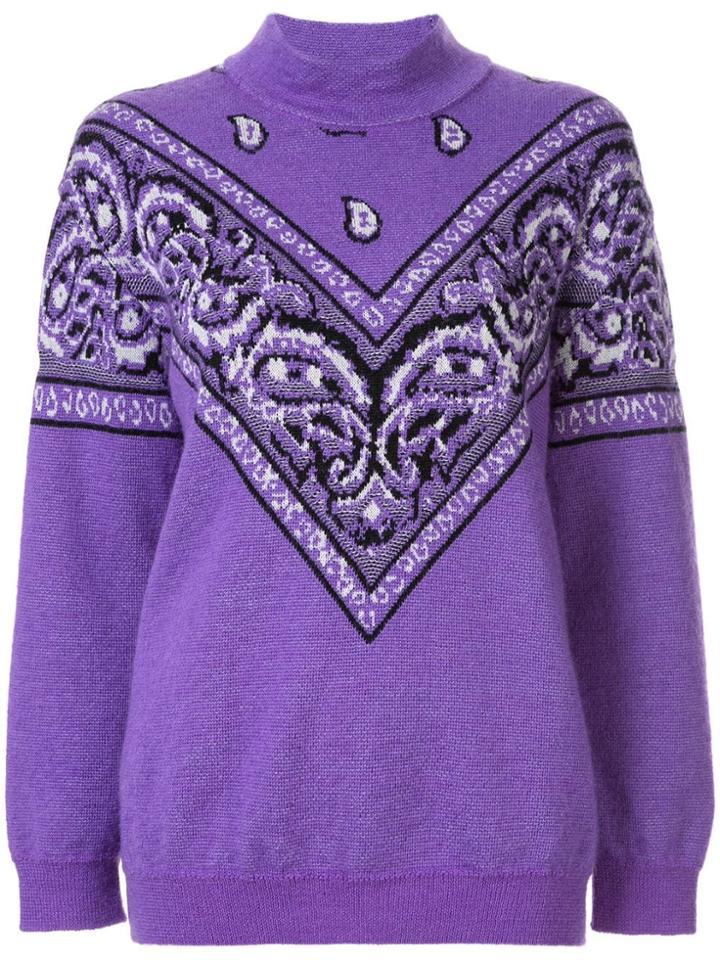 Coohem Bandana Jacquard Jumper - Purple
