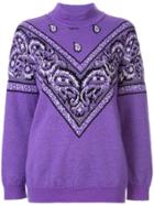 Coohem Bandana Jacquard Jumper - Purple