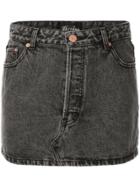 We11done Denim Mini Skirt - Black