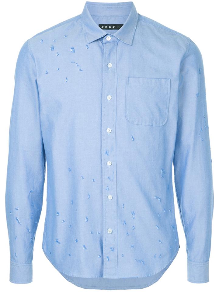 Roar Distressed Shirt - Blue