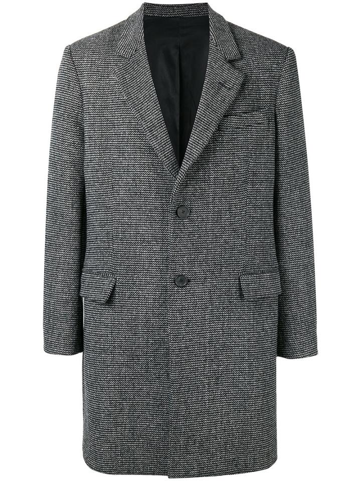 Ami Alexandre Mattiussi - Two Button Coat - Men - Other Fibres/virgin Wool/polyimide - 48, Black, Other Fibres/virgin Wool/polyimide