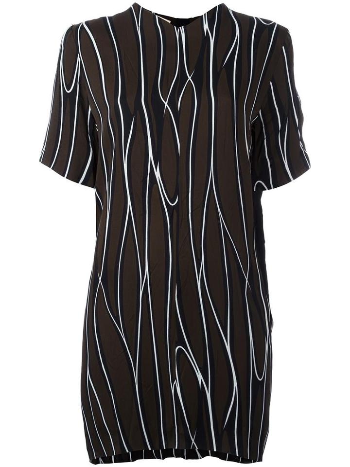 Marni Abstract Printed Tunic, Women's, Size: 46, Brown, Viscose/silk