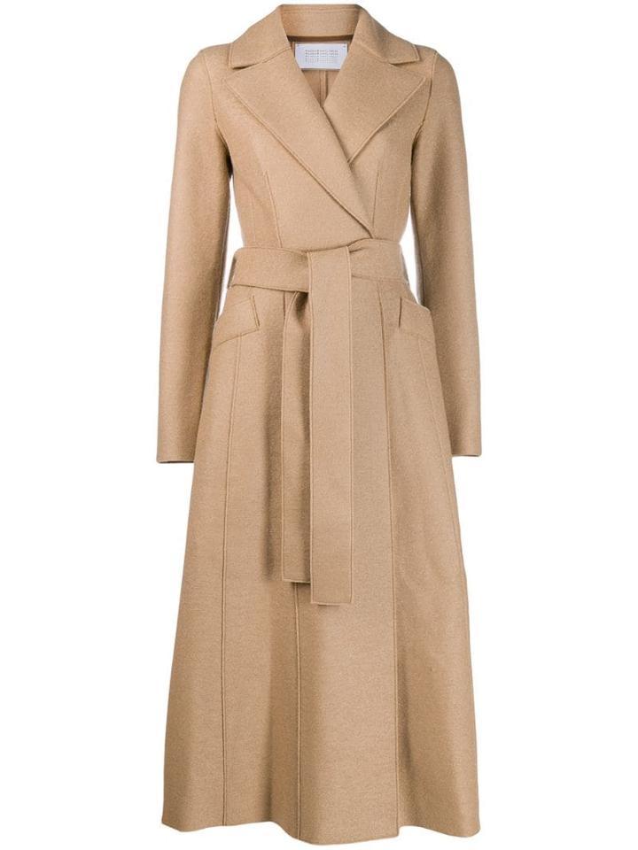 Harris Wharf London Belted Long-length Coat - Neutrals