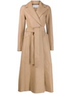 Harris Wharf London Belted Long-length Coat - Neutrals