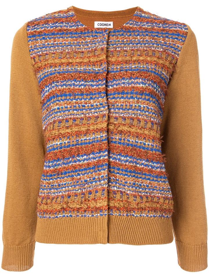 Coohem Autumn Mix Tweed Cardigan - Brown