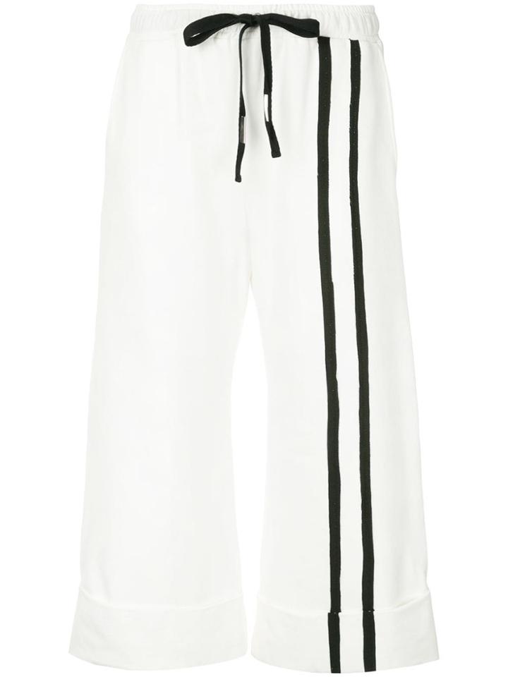 Taylor Crop Variegate Trousers - White