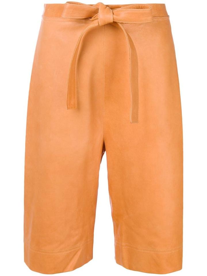 Jw Anderson High-waisted Tie Shorts - Yellow