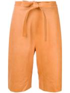 Jw Anderson High-waisted Tie Shorts - Yellow
