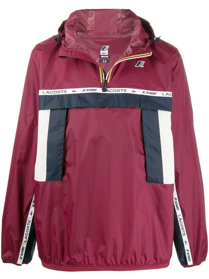 Lacoste X K-way Color-block Windbreaker - Red