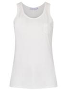 Mara Mac Tank With Front Pocket - White