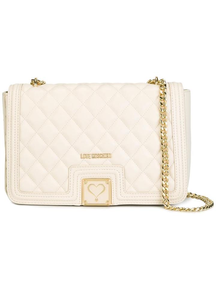 Love Moschino Chain Strap Shoulder Bag, Women's, Nude/neutrals, Polyurethane