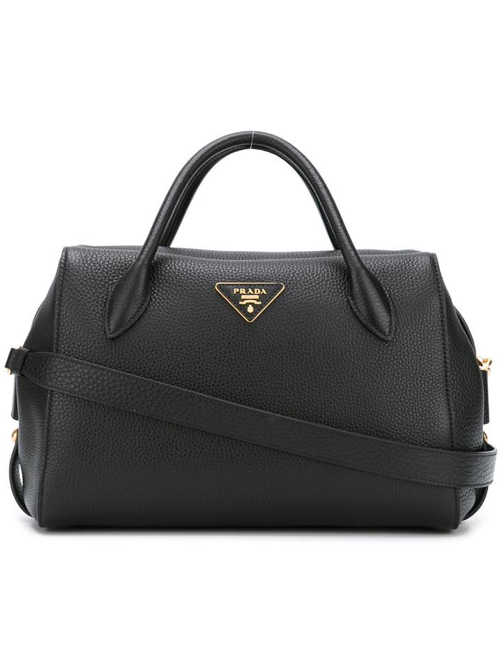 Prada Topbox Tote, Women's, Black, Leather