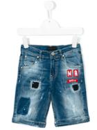 Frankie Morello Kids - Denim Shorts - Kids - Cotton/spandex/elastane - 3 Yrs, Blue